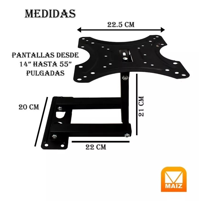 Maíz Soporte Base Pantalla Tv Monitor Vesa Fijo 14-42 Pulgadas