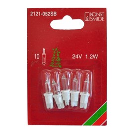 Konstsmide 2121-052SB Replacement Bulb for Mini Fairy Lights 24 V 1.2 W Blister Pack of 5 White