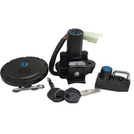 RAYANA Ignition Switch Gas Fuel Tank Cap + Helmet Lock Compatible For Kawasaki KLX125 KL250 KLX250