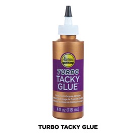 Aleene's Turbo Tacky Glue for Crafts in Always Ready Bottle, Strong Bond Adhesive, Nontoxic, Dries Clear, 4 fl oz 3-Pack