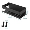 EXLECO Hanging Shower Shelf Stainless Steel Black