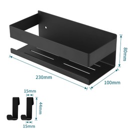EXLECO Hanging Shower Shelf Stainless Steel Black
