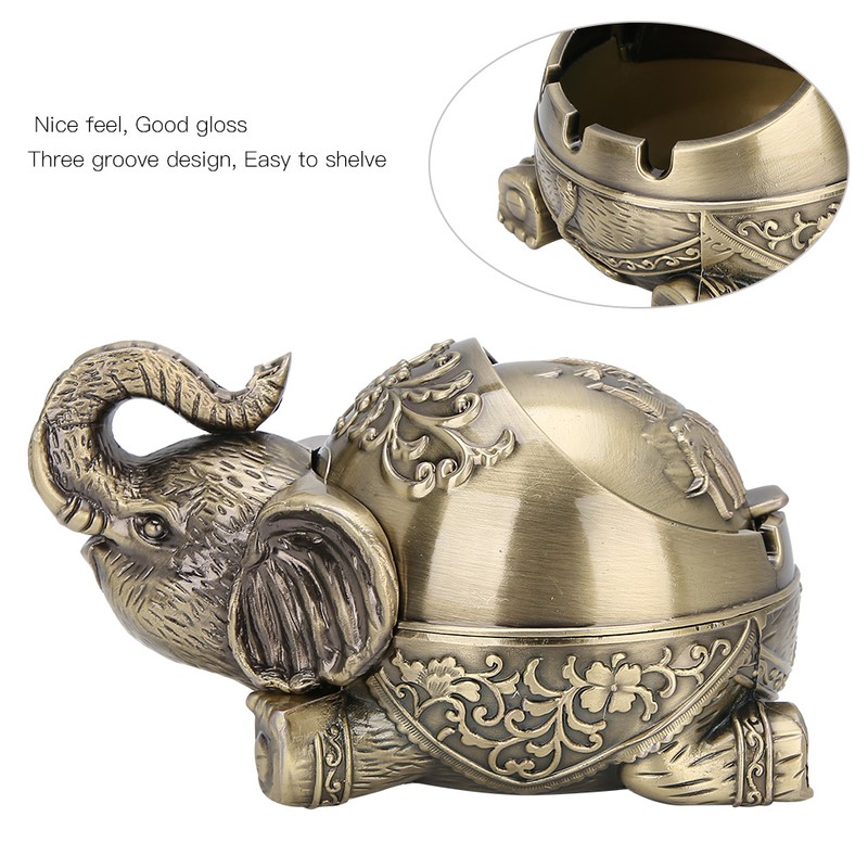 Metal Ashtray with Cover Male Gift Sealed Anti Fall Windproof