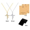 Taouzi Cross Necklace for Women Crown Cross Necklace with Rotated