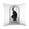 Tarot card featuring a mystical cat Throw Pillow