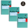 Pukka Pad, A5 Metallic Jotta Book 3-Pack for Home, School,