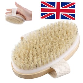 Baluue Natural Bristle Wooden Spa Brush Bath Brush Without Handle Exfoliating Body Brush for Feet Knees Legs