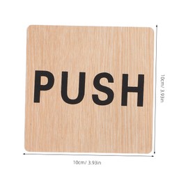 Operitacx 2pcs Push Signs for Door Indication Rustic Style Entrance Sign for Offices Stores Restaurants Easy to Use Door Reminders for More