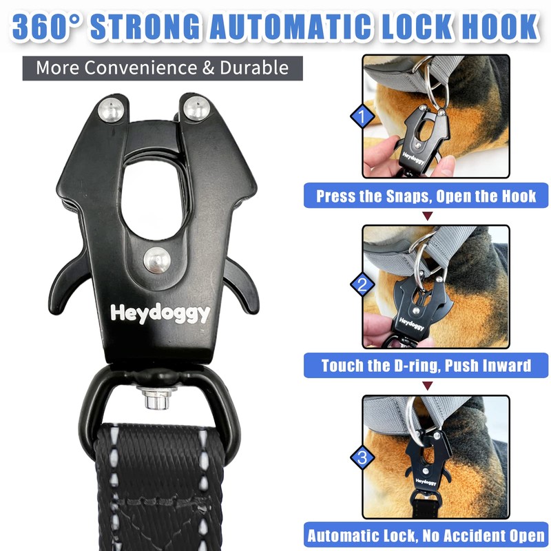 Strong Heavy Duty Dog Leash - 6ft Reflective Nylon Training