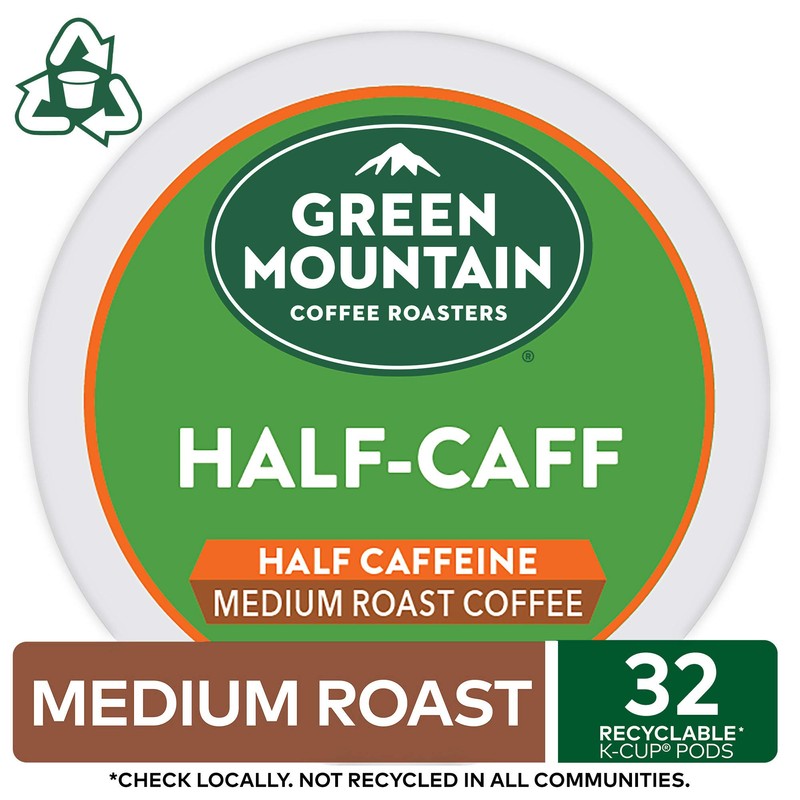 Green Mountain Coffee Roasters Half Caff Keurig Single-Serve K Cup