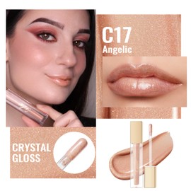 Oulac Nude Lip Gloss High-shine Moisturizing Lip Gloss Oil Colorful Shade Liquid Lipstick Non-sticky Cup Glitter lipstick Lip Tint Reduce Fine Lines Lip Glaze For Dry Lip C17