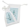 Ambesonne Striped Fabric Pouch Set of 2, Ship Anchor Chain