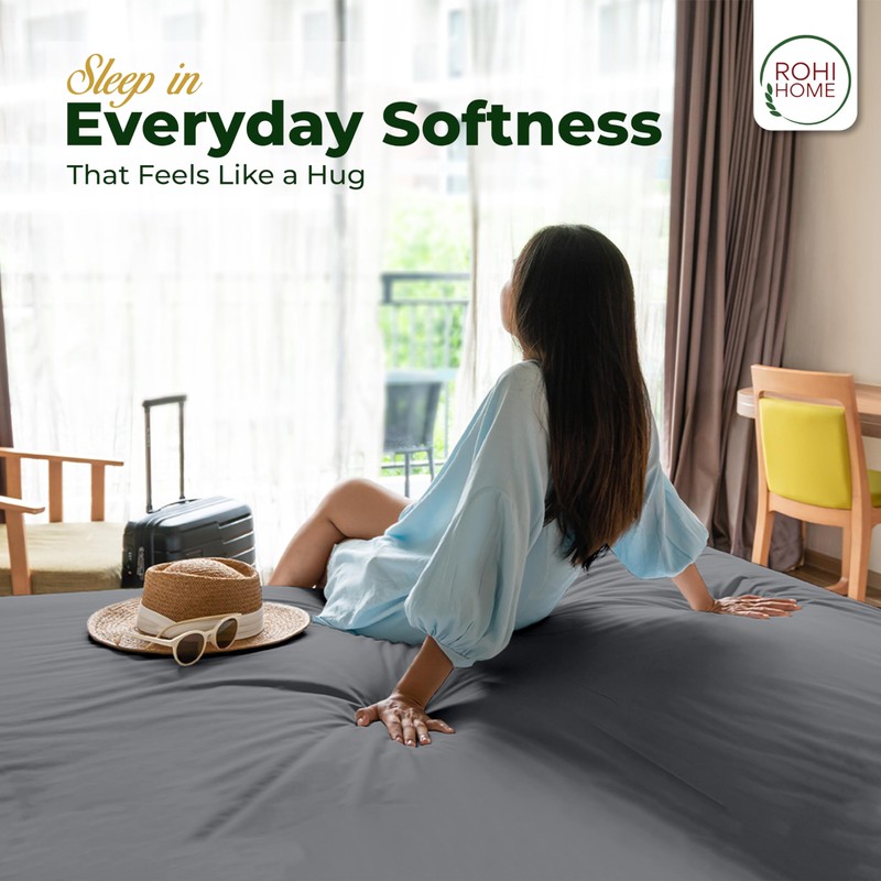 Rohi 40cm Deep Microfibre King Size Fitted Sheet – Comfy