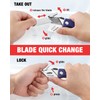 WORKPRO Folding Utility Knife, Quick-Change Box Cutter, Blade Storage in