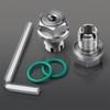 DEEFILL M12.1-1.75 x 15mm Oversize Piggyback Oil Drain Plug, Stainless