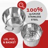 CONCORD 42 QT Stainless Steel Stock Pot w/Basket. Heavy Kettle.