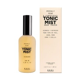 AHAL Tonic Mist - Tonico Facial Hidratante de Tuna y Cempasúchil, Limpiador Facial con Activos Mexicanos para Acné, Manchas y Arrugas, Ideal para Piel Mixta/Grasa, Antioxidante Natural, 100 ml.