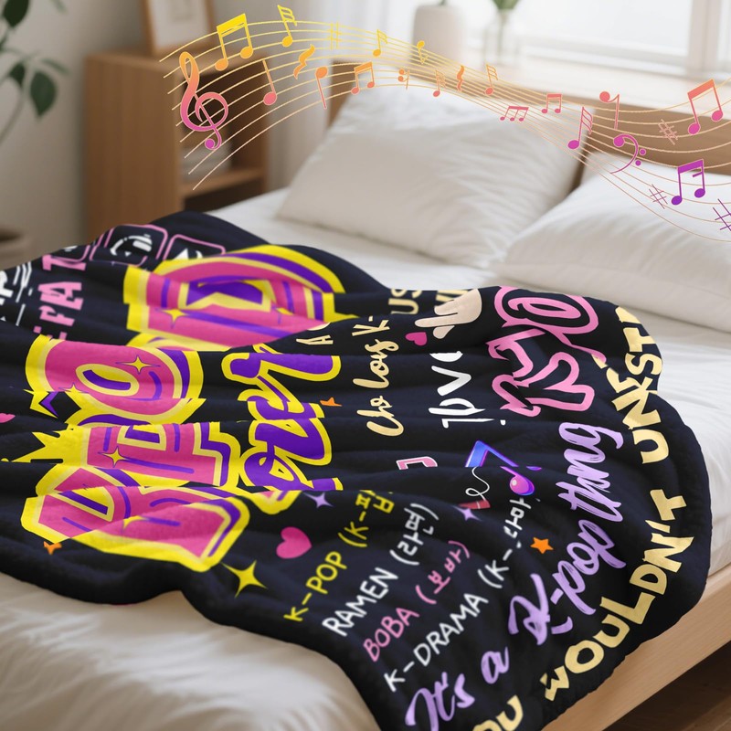 Uckoq Kpop Gifts for Teens Girls Women, Kpop Soft Throw