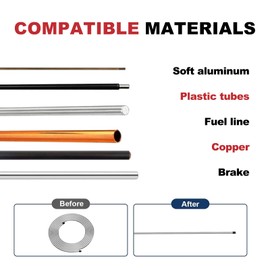 Joytrace Tubing Straightener Tool for 3/16" to 1.0" Diameters - Universal Brake Line Straightener Compatible with Fuel Lines, Soft Aluminum, Copper Tubing Includes PEX Straightener & Pipe Straightener