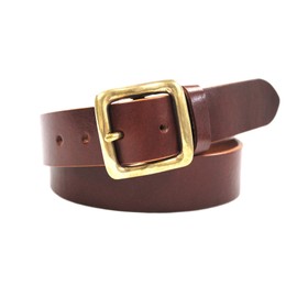 Bellabel Cow Leather, Italian Leather, Etusco Leather Belt, Made in Japan, Braun