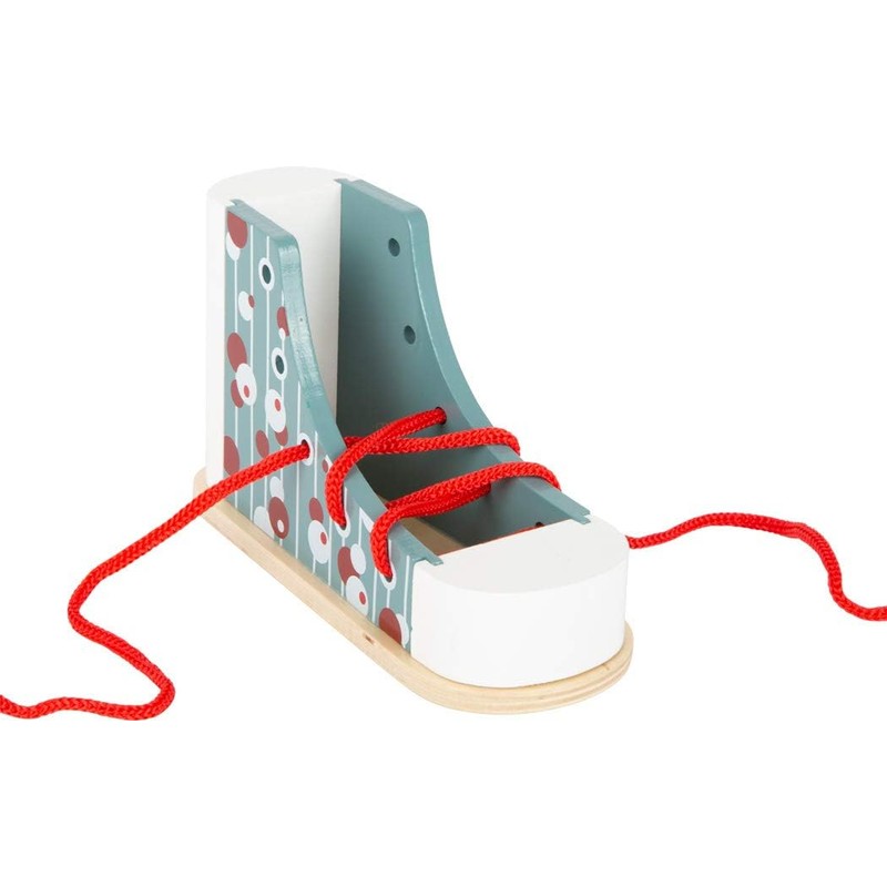 Small Foot Wooden Threading Shoe Practice Threading and Tying Shoelaces