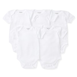 Burt's Bees Baby Unisex Baby Bodysuits, 5-pack Short & Long Sleeve One-pieces, 100% Organic Cotton Bodysuit
