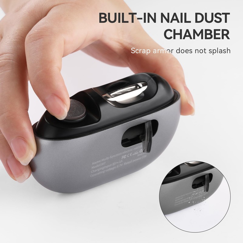 Electric Nail Clipper 3 in 1 Automatic Nail Clipper with