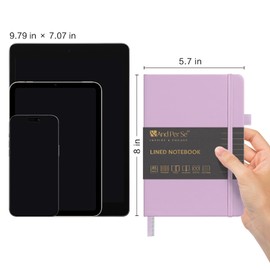 &And Per Se Lined Journal Notebook, 160 Pages, A5 5.7 x 8 inches College Ruled Thick Paper Notebook Journals for Writing, Hardcover Notebooks for Women Men Office School (1 Pack, Lavender)