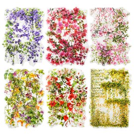 AuriicLeaf Floral Vine PET Stickers – 60PCS Vintage Botanical Design, Waterproof & Pre-Cut, Large Size for Journals, Junk Journals, Scrapbooking, and Craft