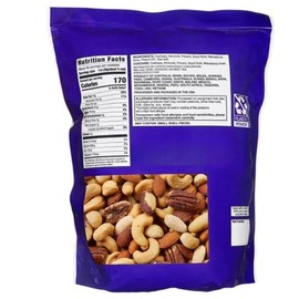 KirklanT Extra Fancy Mixed Nuts Salted – Cashews, Almonds, Pecans, Brazil Nuts, Macadamias – 2.5 lbs (40 oz) Resealable Bag – Crunchy, Roasted Nut Blend