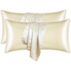 UQQU Set of 2 Satin Cushion Covers for Hair and