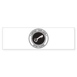 CafePress Support Sitar Player Bumper Sticker (50 Pk) Sticker (Bumper 50 pk)