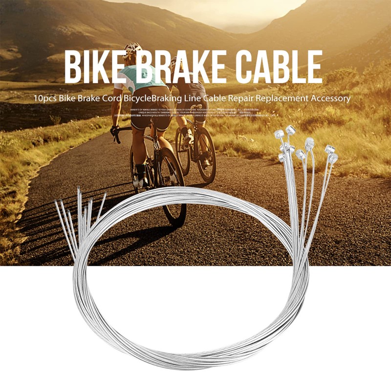 Alomejor1 10pcs Brake Cable Bicycle Brake Cable Abrasion Resistant Rust
