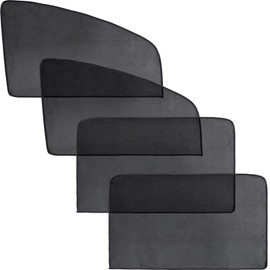 NOLITOY 4pcs Car Window Shades, Universal Magnetic Car Curtains Privacy Side Window Sun Shade for Front & Back