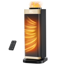 Space Heaters for Indoor Use, Staholz Portable Space Heater with Humidifier/Ambient Light, Family-Safe Electric Heaters with Thermostat,12H Timer,70° Oscillation,Ultra-Quiet for Home Office(GD)