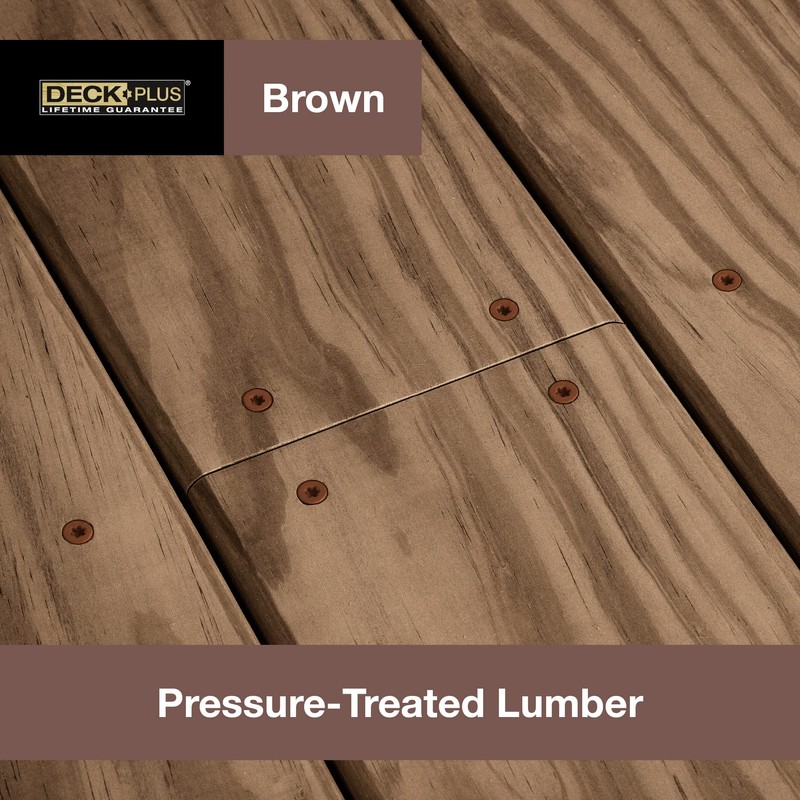 Deck Plus Wood Screws, Brown Exterior Screws, 1-1/4" x #8,