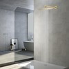 GGStudy Rain Shower Head Brushed Gold with Extension Arm 12