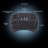 DOSYU Mini Teclado Inalámbrico con Luces para Smart TV, Consolas,