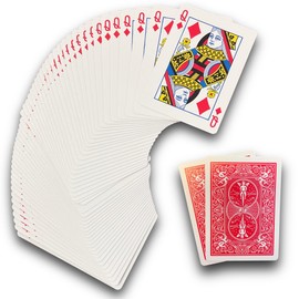 Ted's Sterling Magic Bicycle One Way Force Deck Trick Kit with Bonus Short Cards, Red Back Diamonds (Queen)