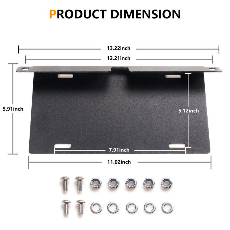 RERPRO Front License Plate Frame for 2021 2022 2023 2024