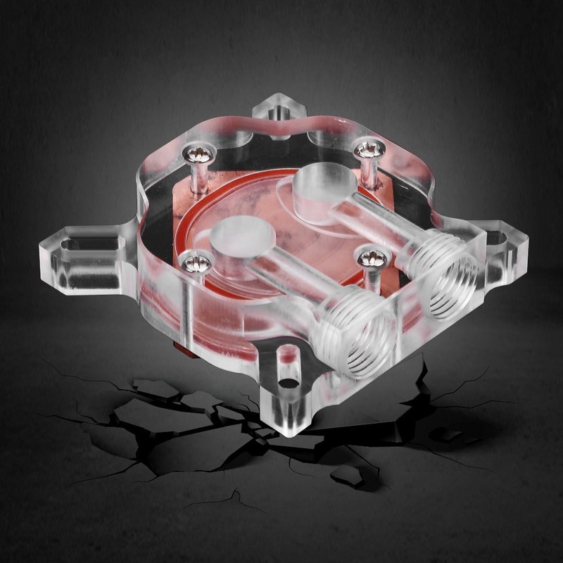 Water Cooling Block,Computer GPU Water Cooler Cooling Block Red Copper