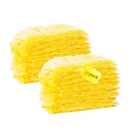 Faliuepe Disposable Dusters Refills Heavy Duty Dusters Refills 180 Yellow Multi-Surface Duster Replacement Head for Cleaning,20 Counts