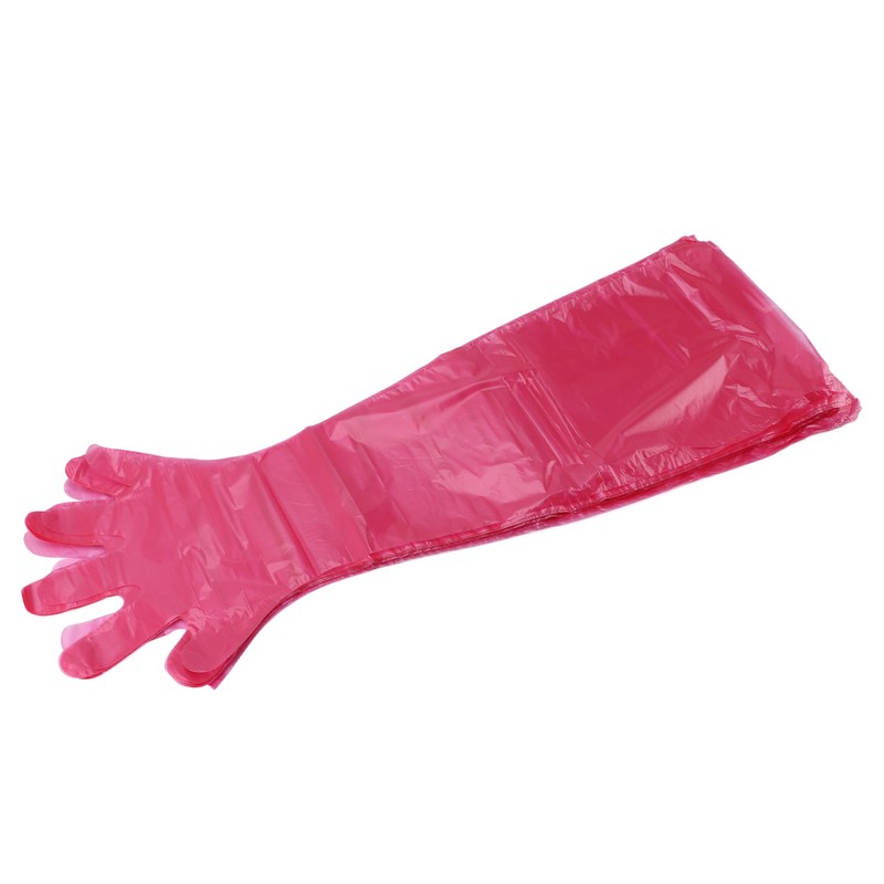 100Pcs Long Arm Disposable Plastic Gloves Safe Reliable Multipurpose Veterinary