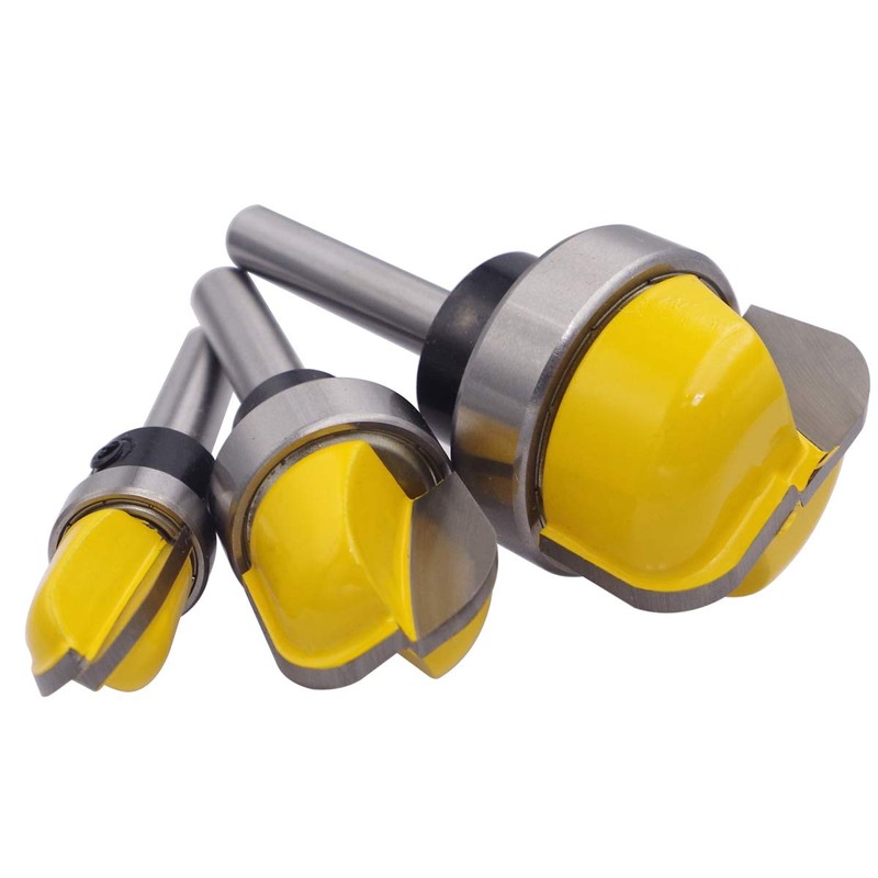 Wolfride 3pcs Dish Carving Bits Dish Cutter Router Bits Bowl