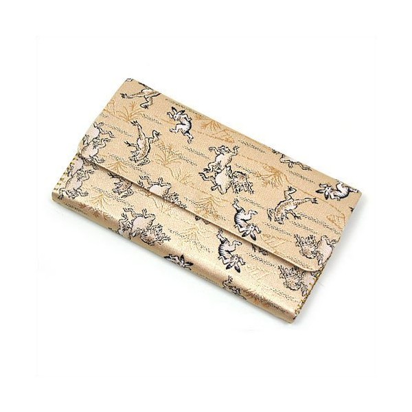 Tea utensils, Kaisa Shears, Trifold, Cross-weaving (Choju-Giga, Beige)