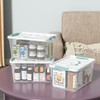 Buyitt Plastic Storage Box with Lids, Clear Plastic Latching Bins,