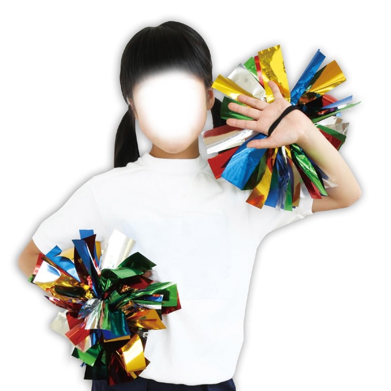 Artec Hand Free Cheer Pom Poms, Pastel Red, 3127