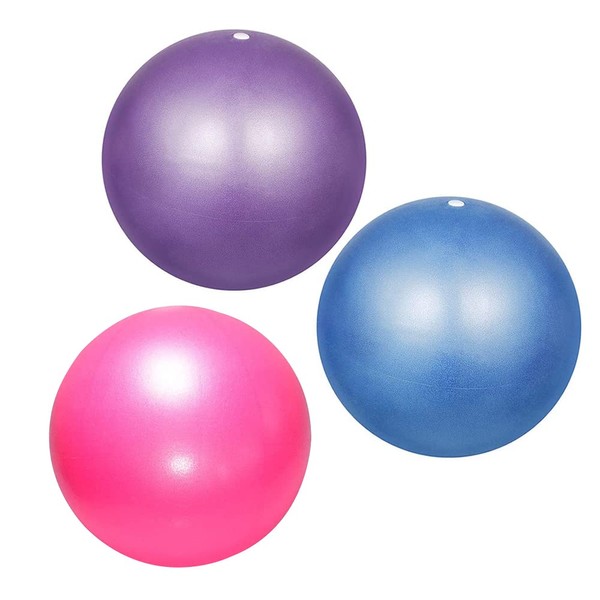 Pack of 3 Small Fitness Balls, Yoga Ball, Pilates Ball,
