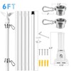 6FT Flag Pole for Outside House with Steel Bearing Rings,