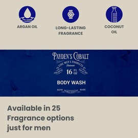 Payden's Cobalt Cardamom Sandalwood & Leather For Men Scented Body Wash (2 Pack)